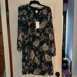 NWT A New Day Green Bishop Sleeve Sundress